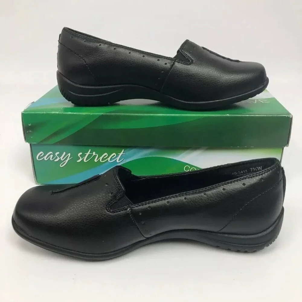 Easy Street Womens Purpose Flats Black 7.5W